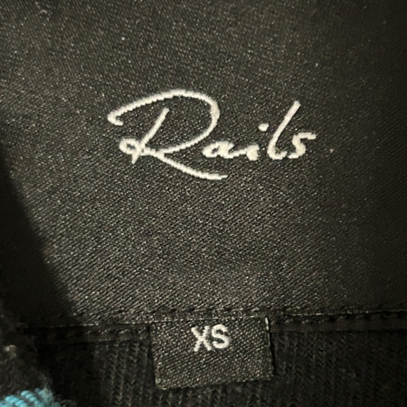 LIKE NEW! Women's Rails Black/Hot Pink Plaid Flannel Button Down - XS - Picture 9 of 12